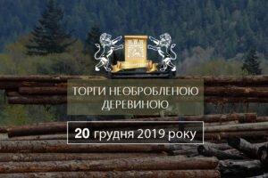 Аукціонні торги з реалізації необробленої деревини заготівлі 1 кварталу 2020 року Львівській області