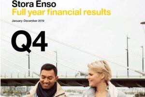 В 4 кв. 2019 г. продажи Stora Enso снизились на 9,3%