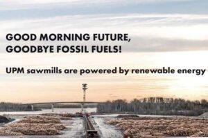 Лесопильные заводы UPM теперь полностью работают на возобновляемых источниках энергии